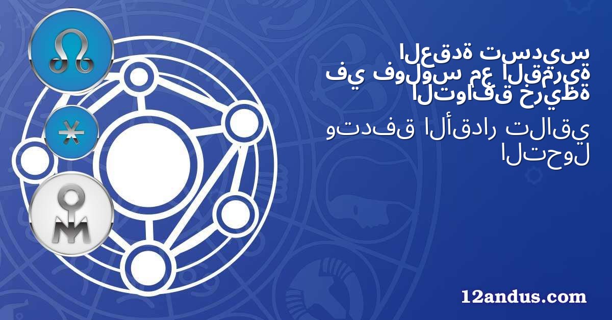 تسديس العقدة القمرية مع فولوس في خريطة التوافق
