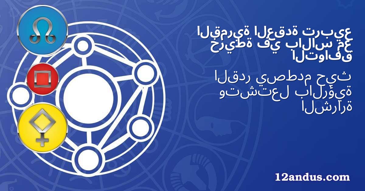 تربيع العقدة القمرية مع بالاس في خريطة التوافق