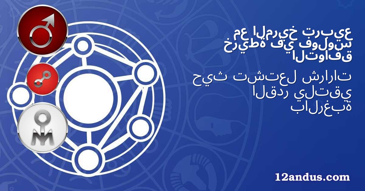 تربيع المريخ مع فولوس في خريطة التوافق