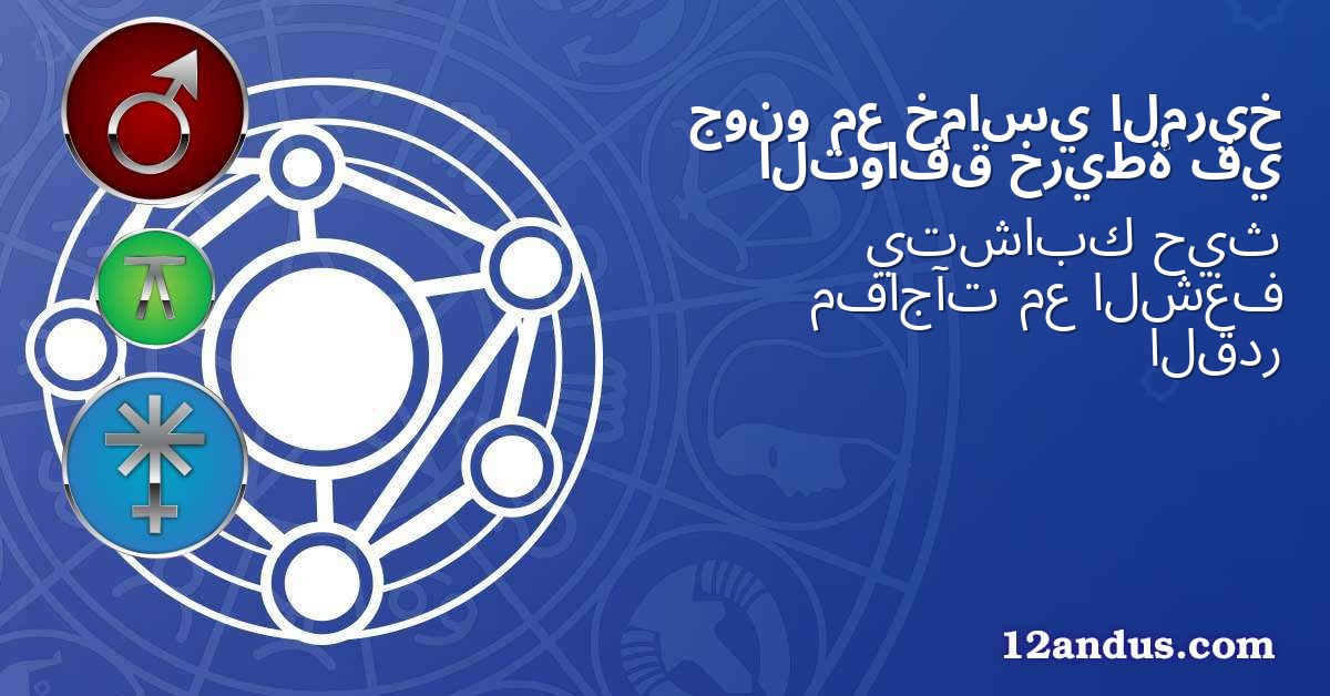 المريخ خماسي مع جونو في خريطة التوافق
