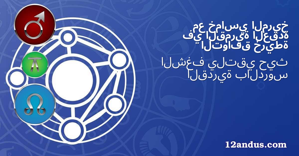 المريخ خماسي مع العقدة القمرية في خريطة التوافق