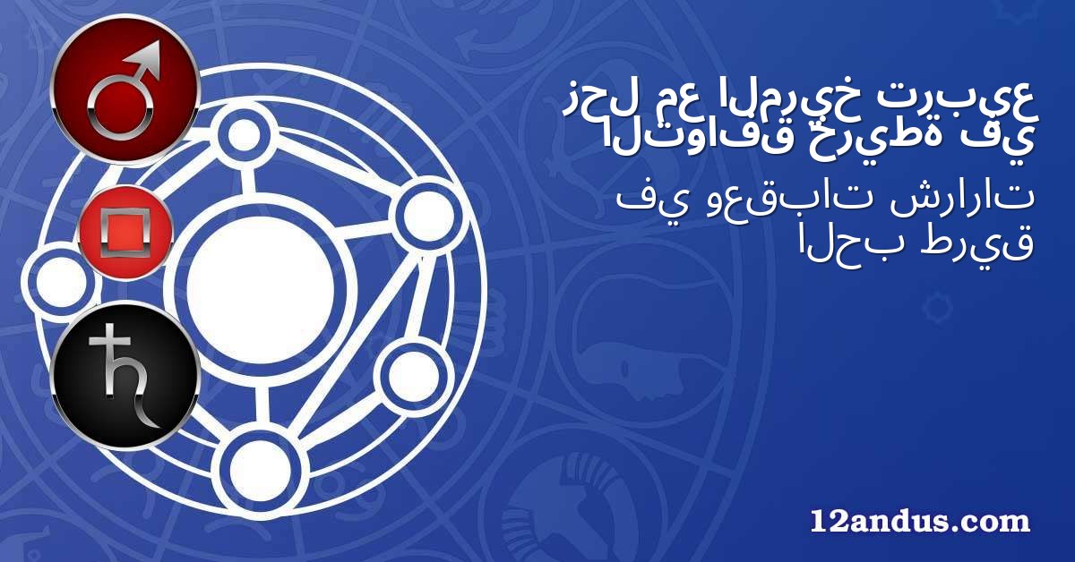 تربيع المريخ مع زحل في خريطة التوافق