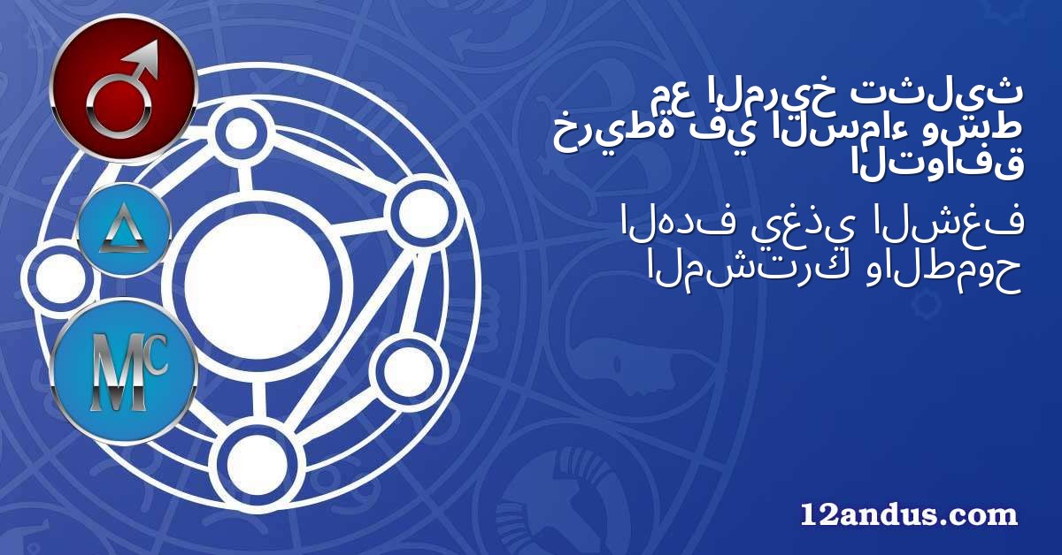 تثليث المريخ مع وسط السماء في خريطة التوافق