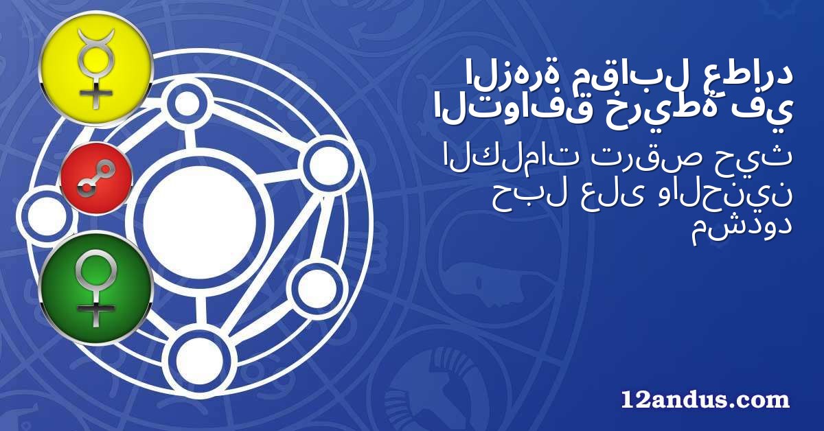 عطارد مقابل الزهرة في خريطة التوافق