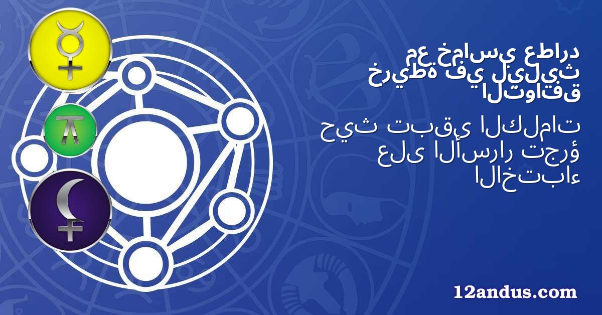 عطارد خماسي مع ليليث في خريطة التوافق