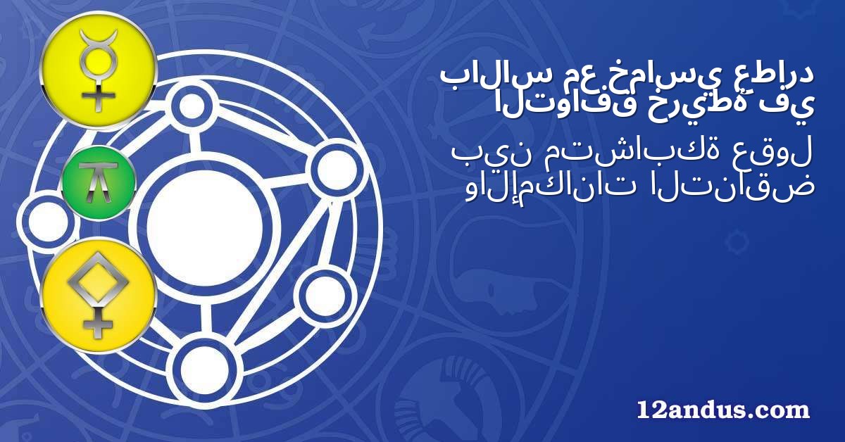عطارد خماسي مع بالاس في خريطة التوافق