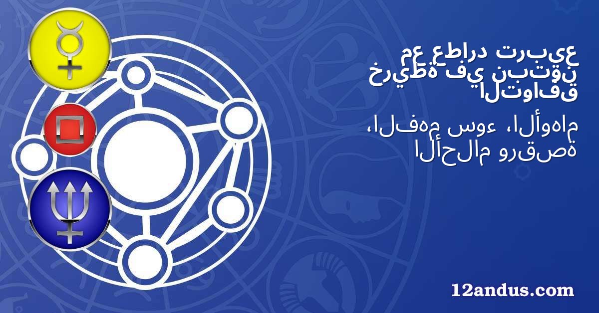 تربيع عطارد مع نبتون في خريطة التوافق