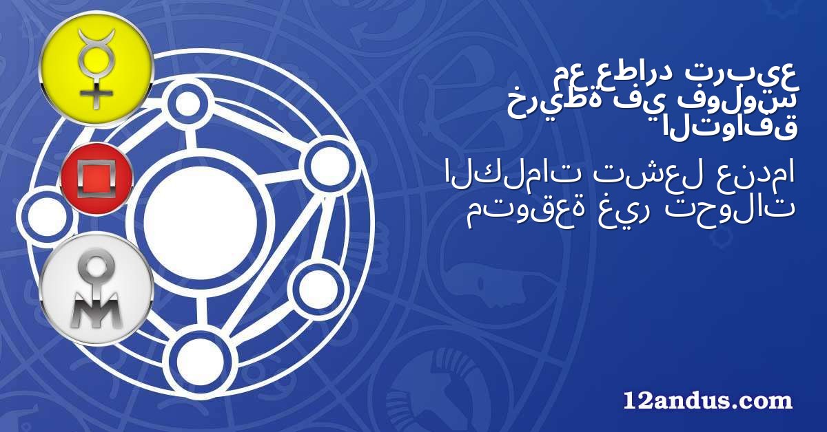 تربيع عطارد مع فولوس في خريطة التوافق