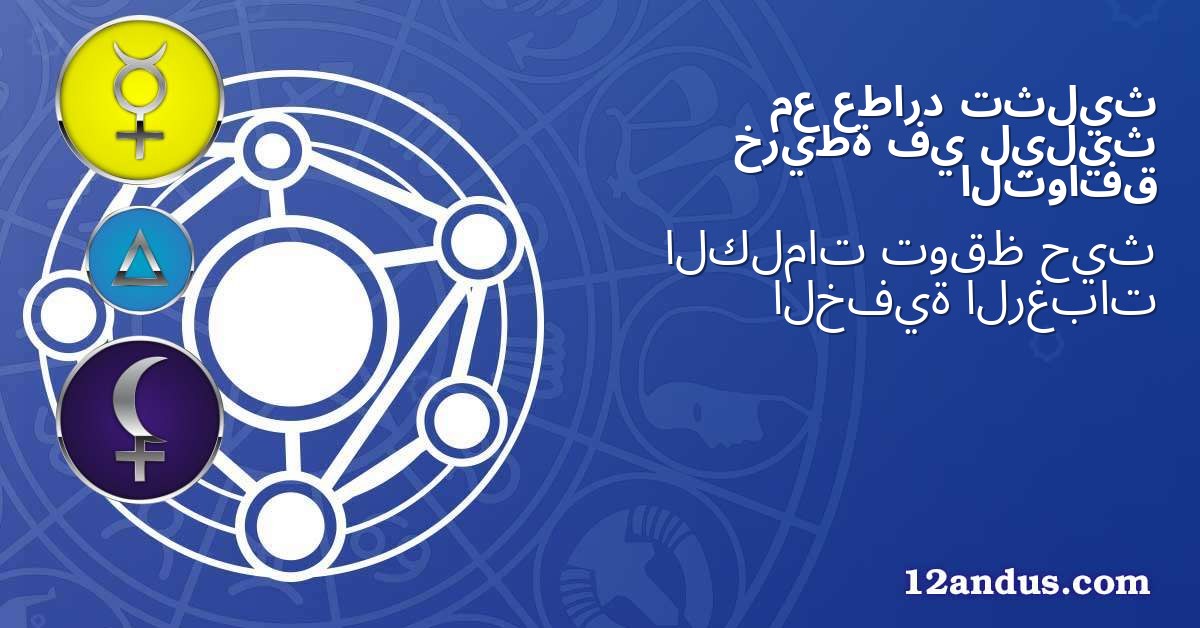 تثليث عطارد مع ليليث في خريطة التوافق