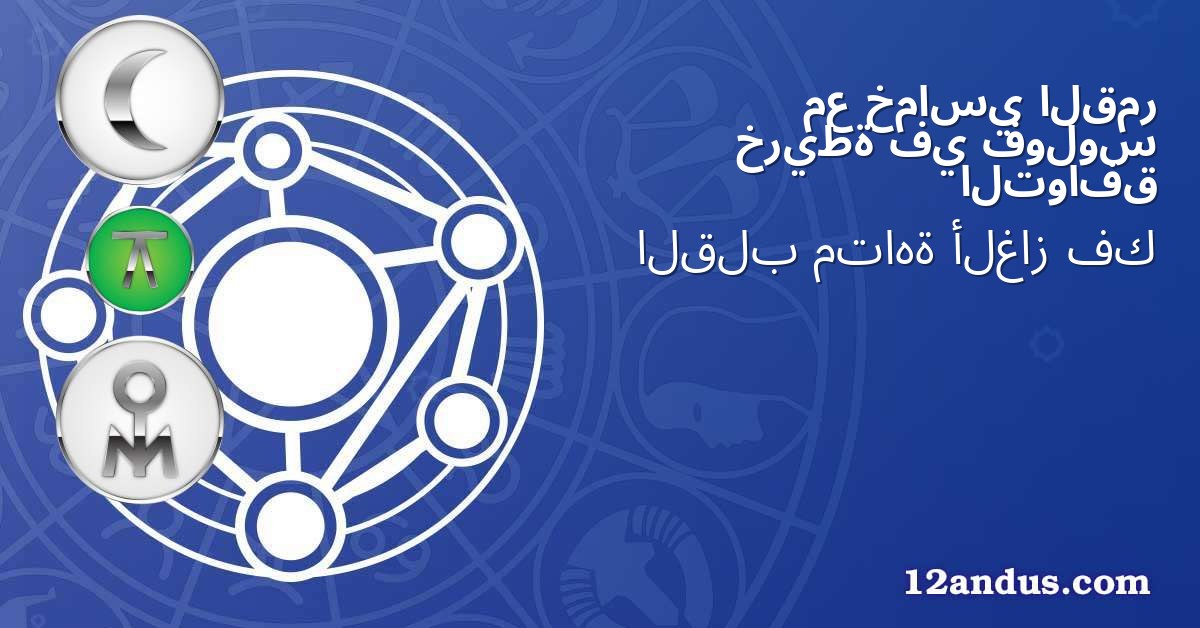 القمر خماسي مع فولوس في خريطة التوافق