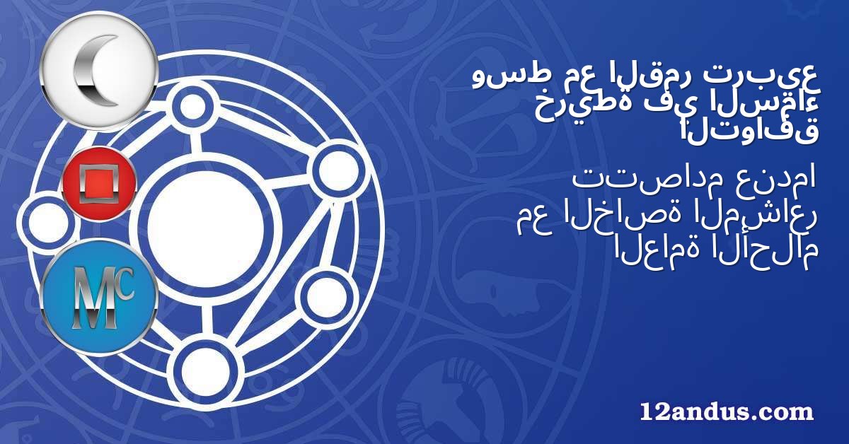تربيع القمر مع وسط السماء في خريطة التوافق