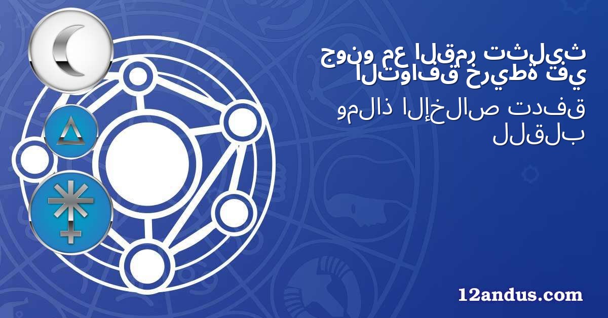 تثليث القمر مع جونو في خريطة التوافق