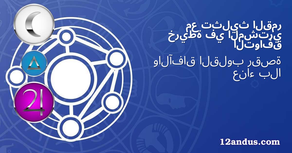 القمر تثليث مع المشتري في خريطة التوافق