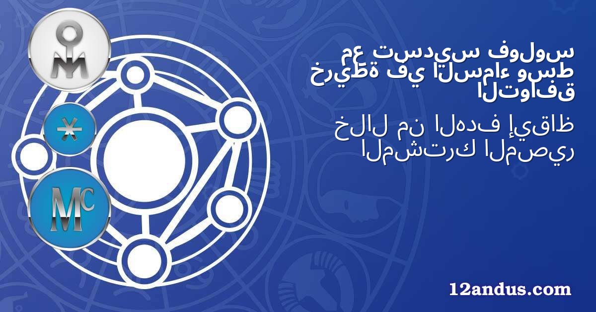 فولوس تسديس مع وسط السماء في خريطة التوافق