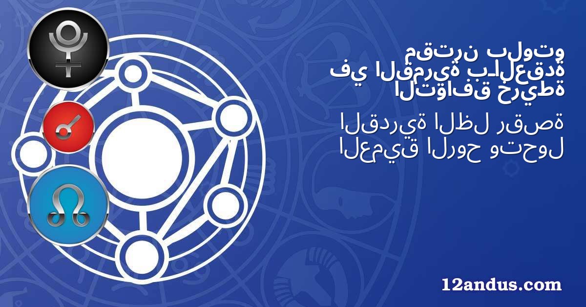 بلوتو مقترن بـالعقدة القمرية في خريطة التوافق