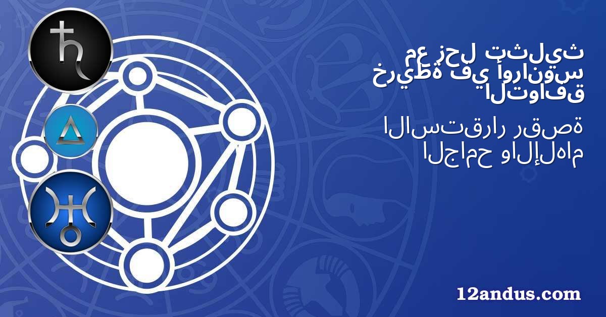 تثليث زحل مع أورانوس في خريطة التوافق