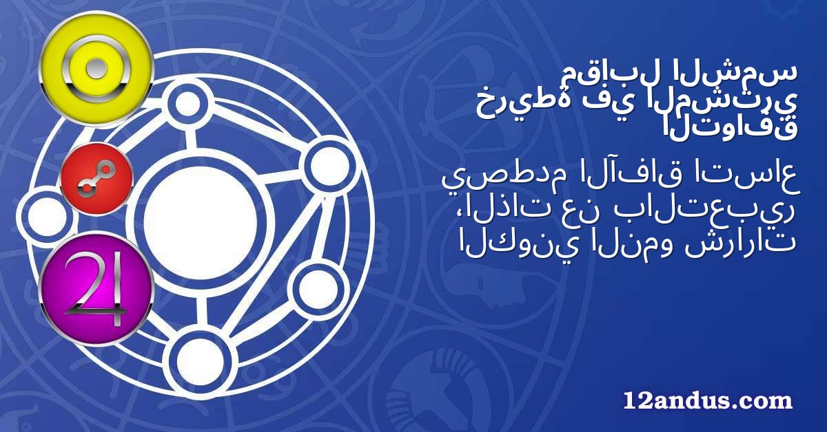 الشمس مقابل المشتري في خريطة التوافق