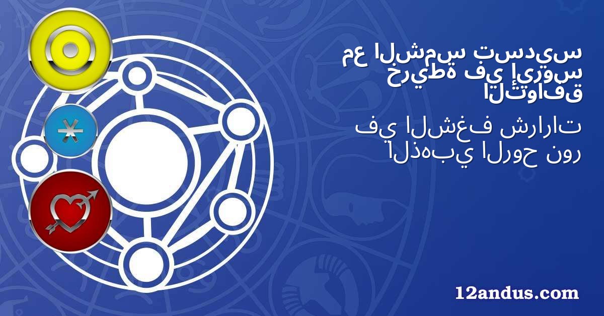 تسديس الشمس مع إيروس في خريطة التوافق