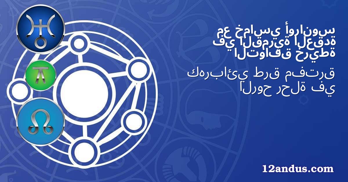 أورانوس خماسي مع العقدة القمرية في خريطة التوافق