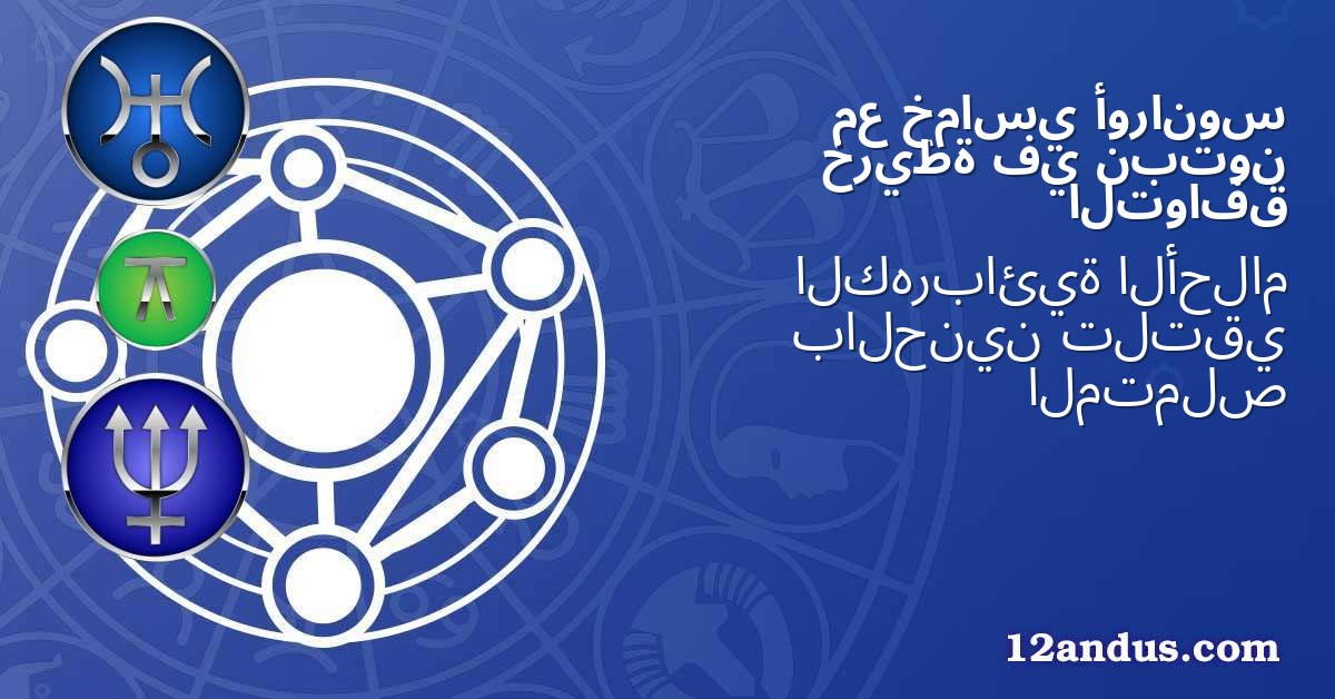 أورانوس خماسي مع نبتون في خريطة التوافق