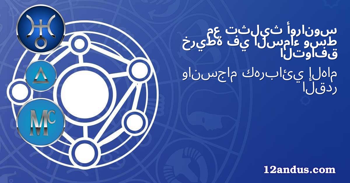 أورانوس تثليث مع وسط السماء في خريطة التوافق