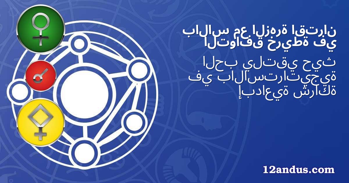 اقتران الزهرة مع بالاس في خريطة التوافق