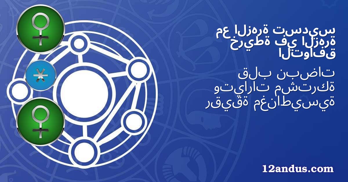 تسديس الزهرة مع الزهرة في خريطة التوافق
