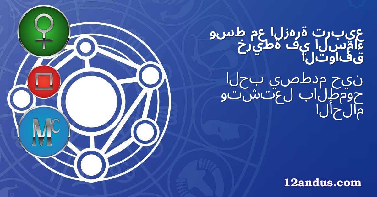 تربيع الزهرة مع وسط السماء في خريطة التوافق