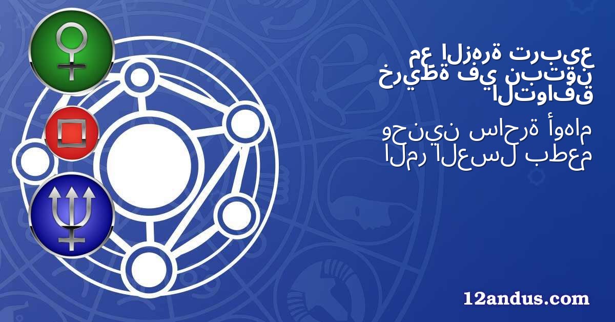 تربيع الزهرة مع نبتون في خريطة التوافق