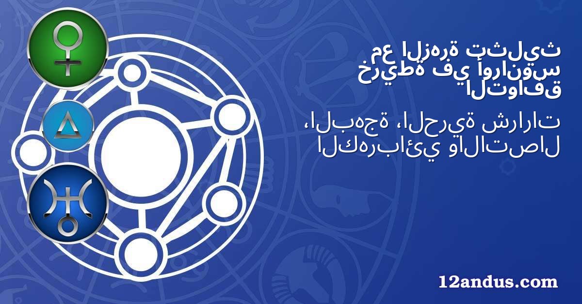 تثليث الزهرة مع أورانوس في خريطة التوافق