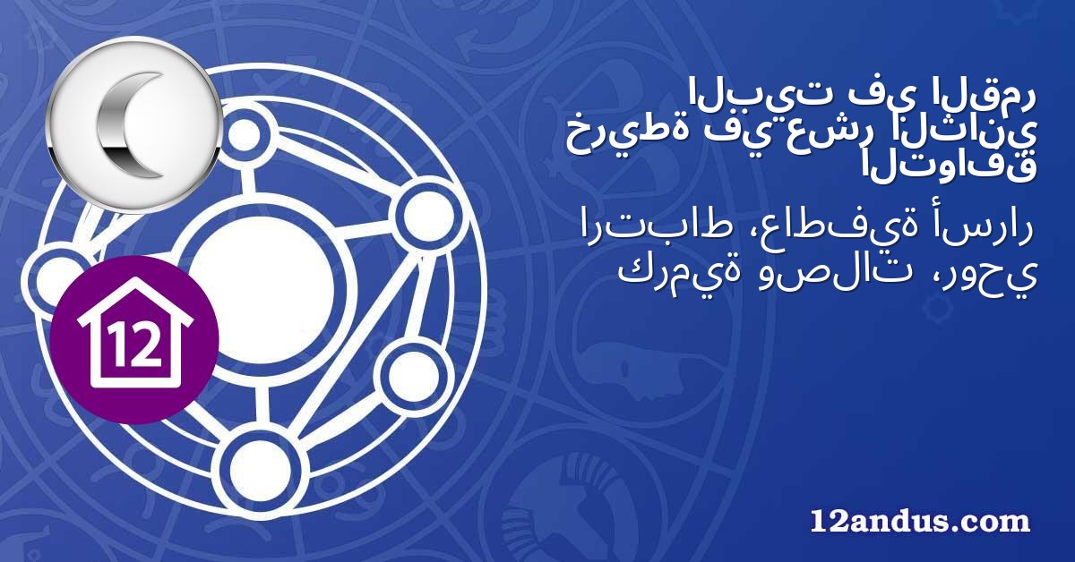 القمر في البيت الثاني عشر في خريطة التوافق