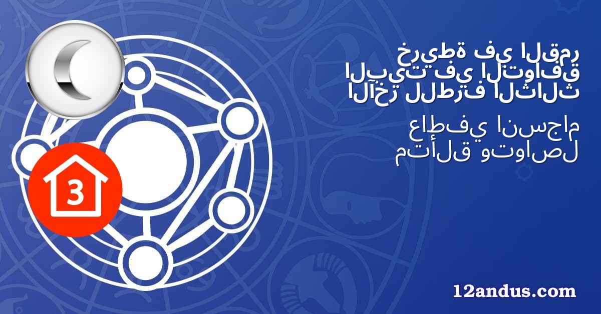 القمر في خريطة التوافق في البيت الثالث للطرف الآخر