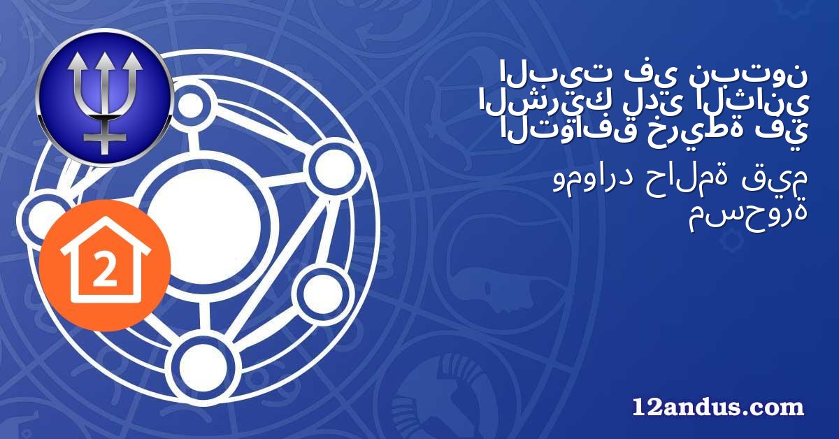 نبتون في البيت الثاني لدى الشريك في خريطة التوافق