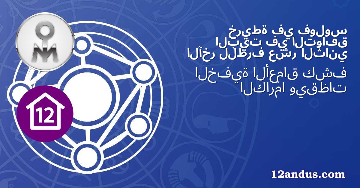 فولوس في خريطة التوافق في البيت الثاني عشر للطرف الآخر