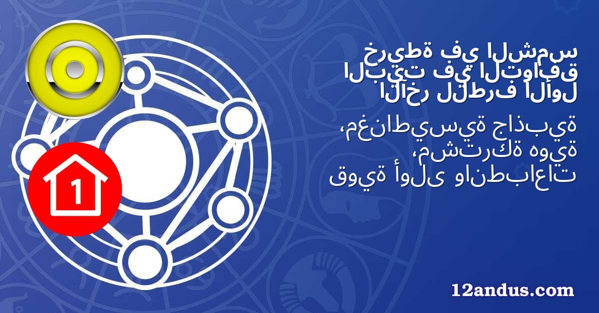 الشمس في خريطة التوافق في البيت الأول للطرف الآخر