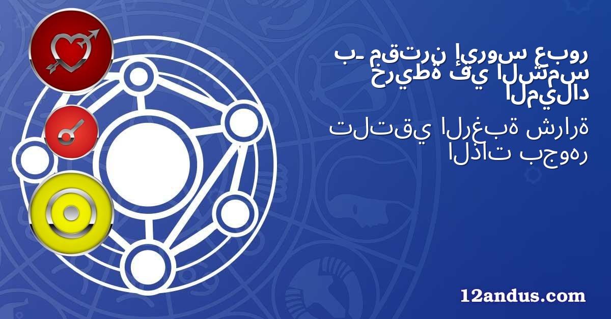 عبور إيروس مقترن بـ الشمس في خريطة الميلاد