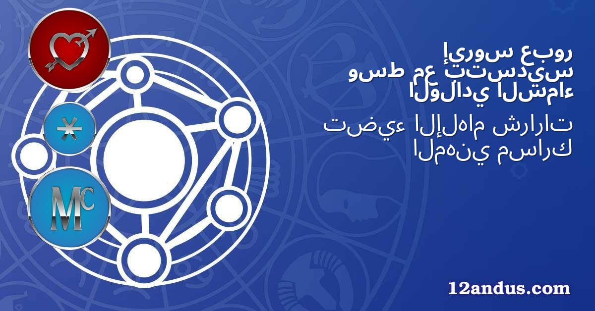 عبور إيروس بتسديس مع وسط السماء الولادي