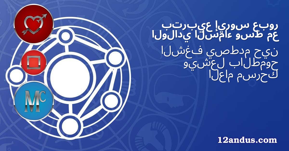 عبور إيروس بتربيع مع وسط السماء الولادي