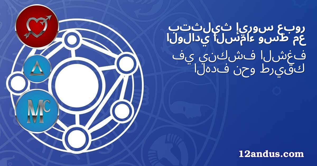 عبور إيروس بتثليث مع وسط السماء الولادي