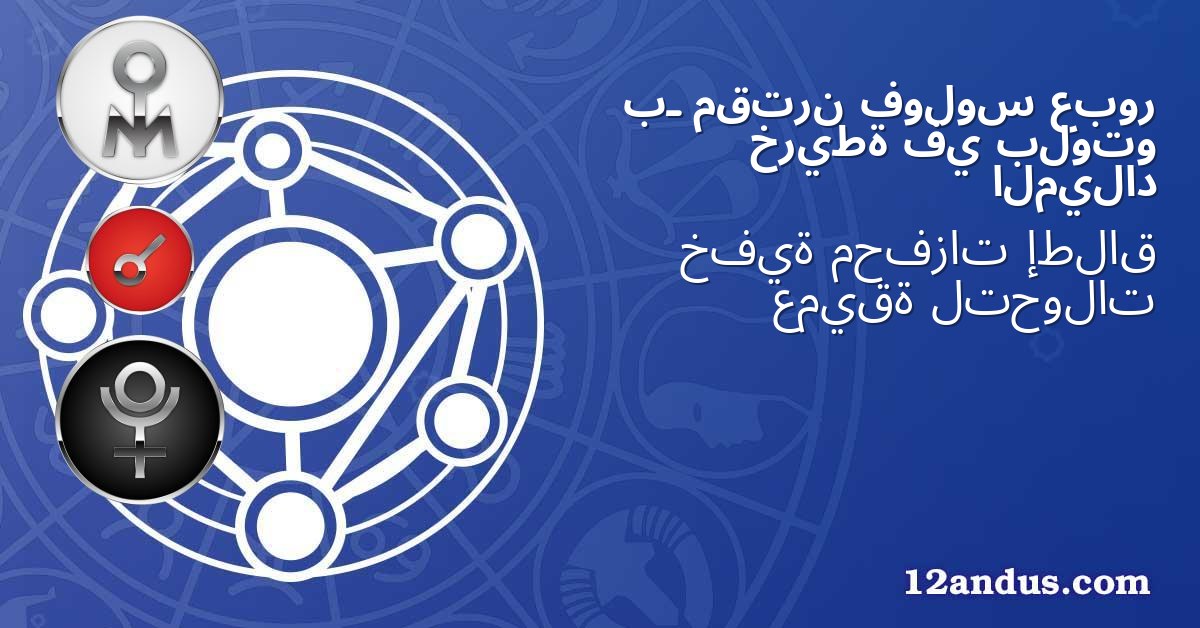 عبور فولوس مقترن بـ بلوتو في خريطة الميلاد