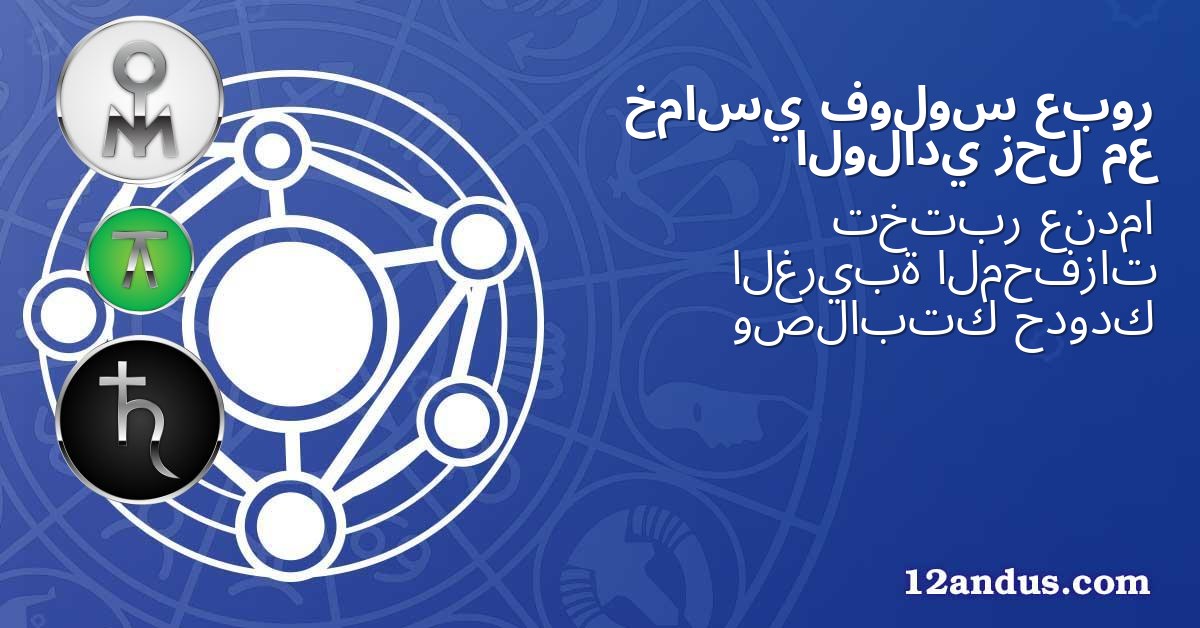 عبور فولوس خماسي مع زحل الولادي