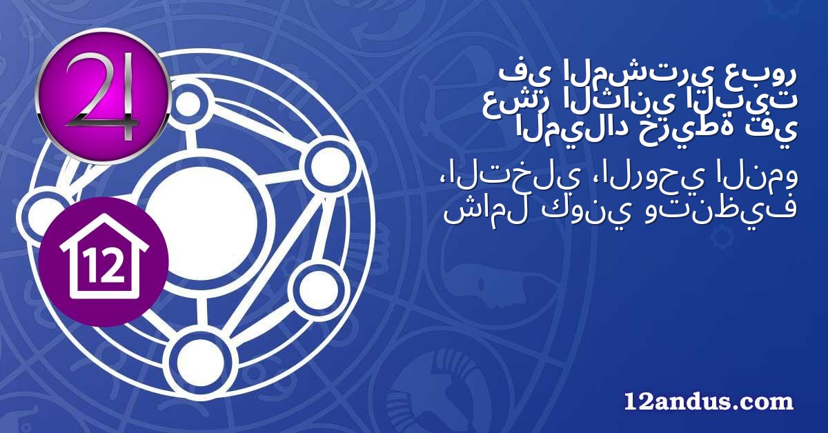 عبور المشتري في البيت الثاني عشر في خريطة الميلاد