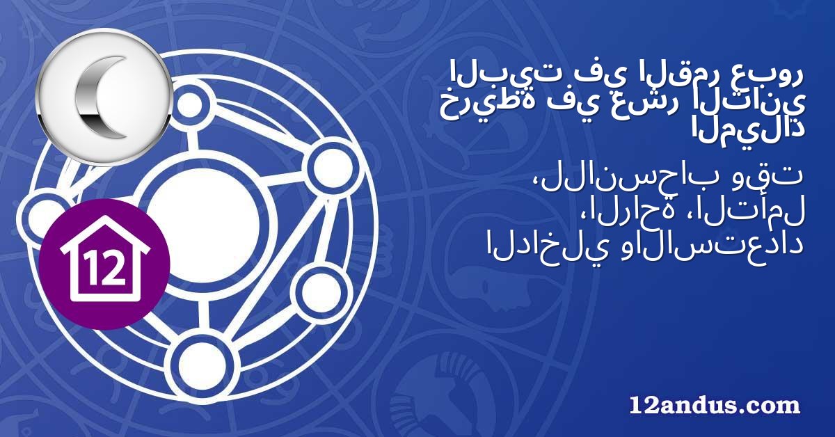 عبور القمر في البيت الثاني عشر في خريطة الميلاد