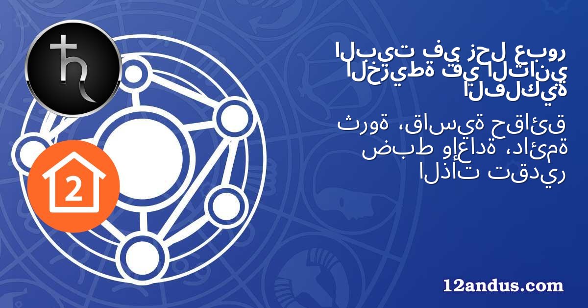 عبور زحل في البيت الثاني في الخريطة الفلكية