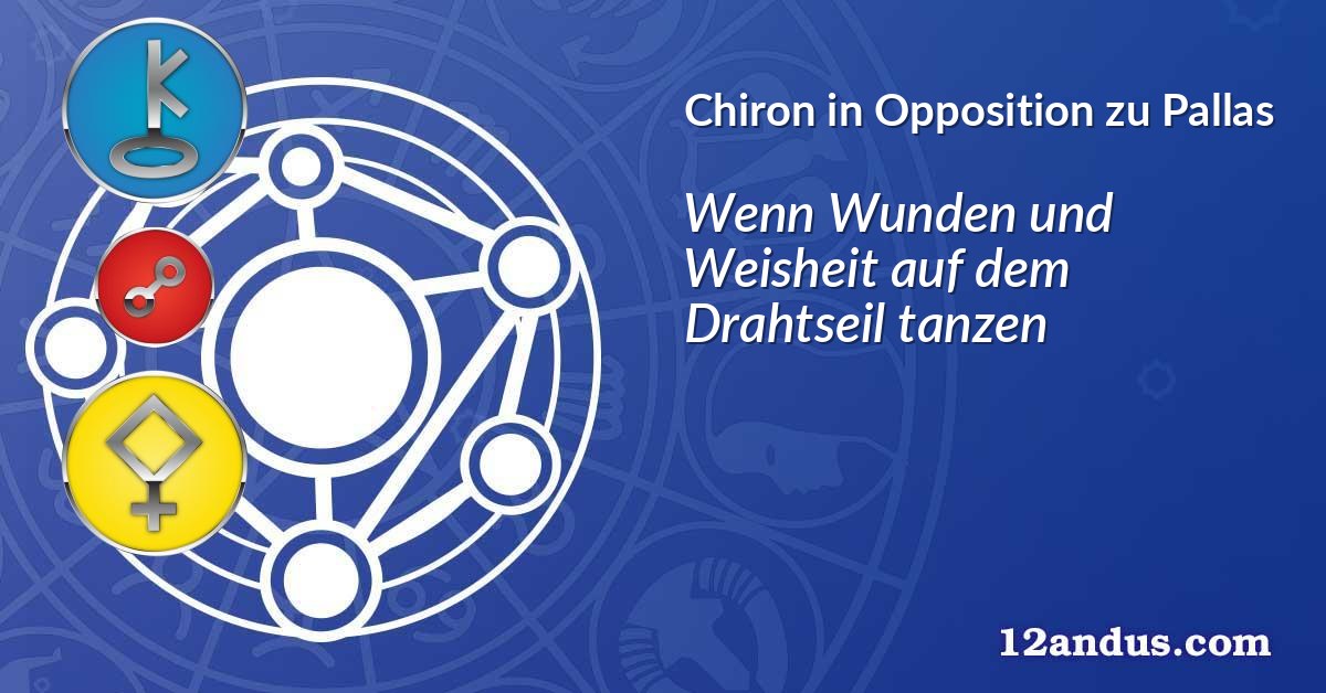 Chiron in Opposition zu Pallas