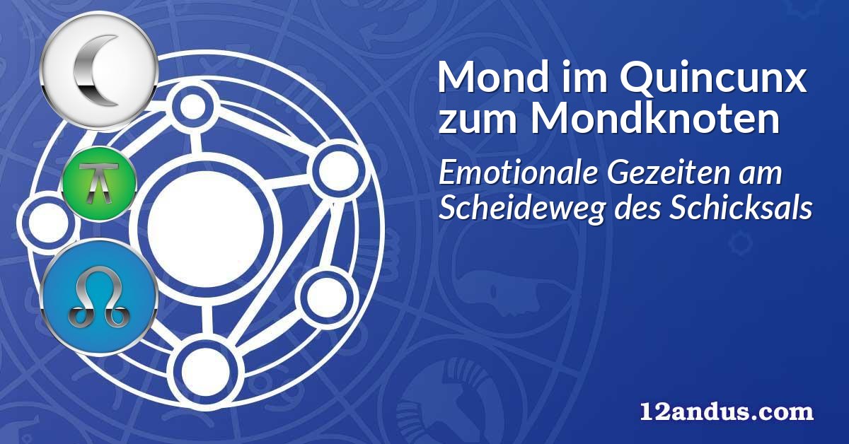 Mond im Quinkunx zum Mondknoten