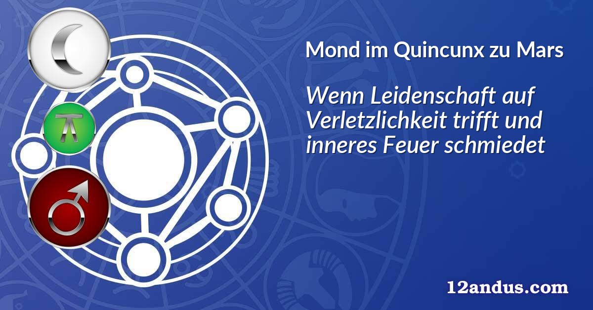 Mond im Quinkunx zu Mars