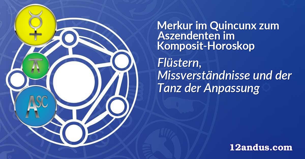 Merkur im Quinkunx zum Aszendenten im Komposit-Horoskop