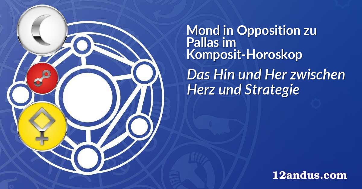 Mond in Opposition zu Pallas im Komposit-Horoskop