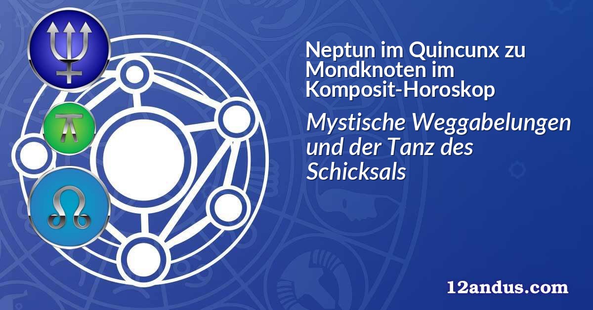 Neptun im Quinkunx zu Mondknoten im Komposit-Horoskop